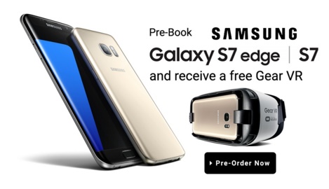 India Desire : Preorder Now To Buy Samsung Galaxy S7 Or S7 Edge & Get Free Gear VR On Flipkart